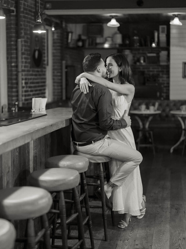 Central Park Bethesda Terrace engagement session architectural detail photography
