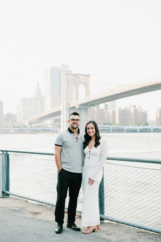 brooklyn engagement photos dumbo bridge views rooftop 01