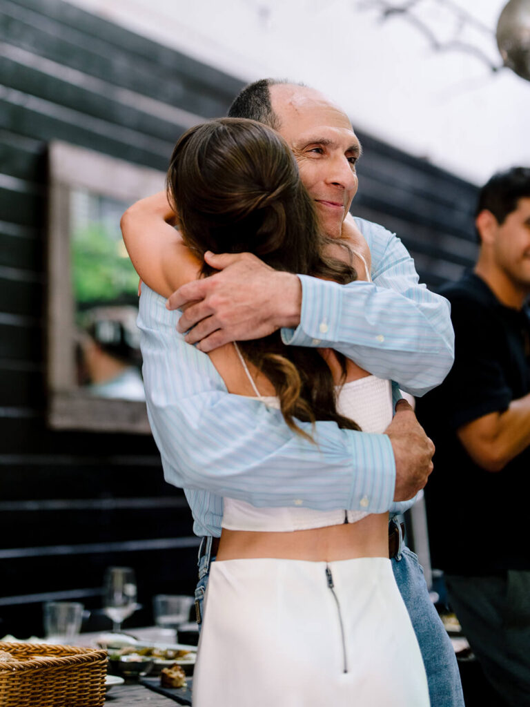 Intimate engagement party moments at Sauced Brooklyn NYC venue celebration