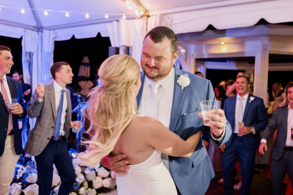 Guest speaking during the Chatham Bars Inn wedding reception
