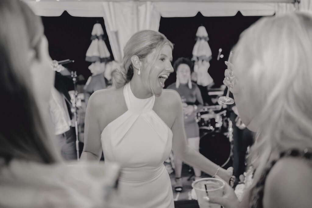 Bride and groom on the dance floor at Chatham Bars Inn reception