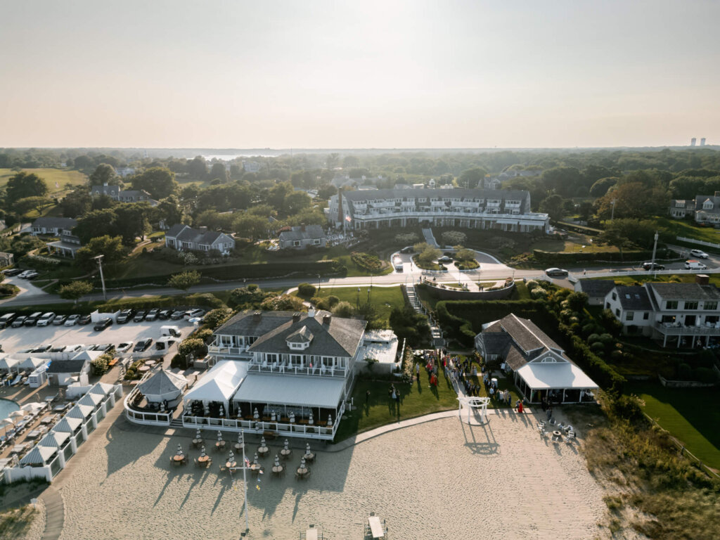 Coastal aerial of Chatham Bars Inn in Chatham, Massachusetts
