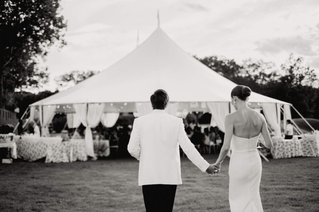 Bride and groom close sunset portrait at Bedford Golf and Tennis Club outside NYC