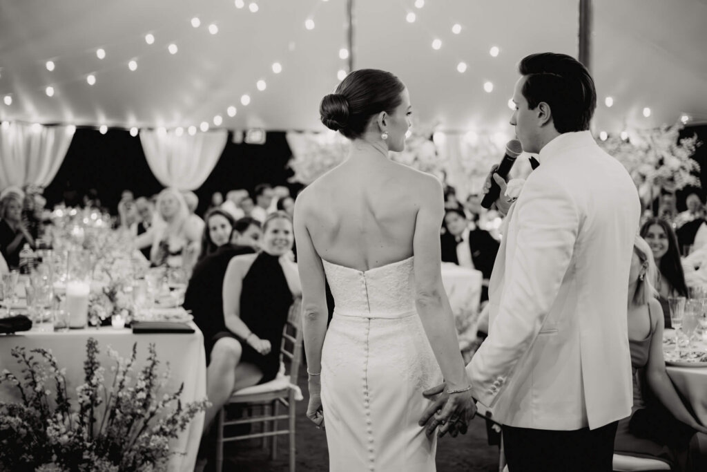 Crowded dance floor at Bedford Golf and Tennis Club wedding reception