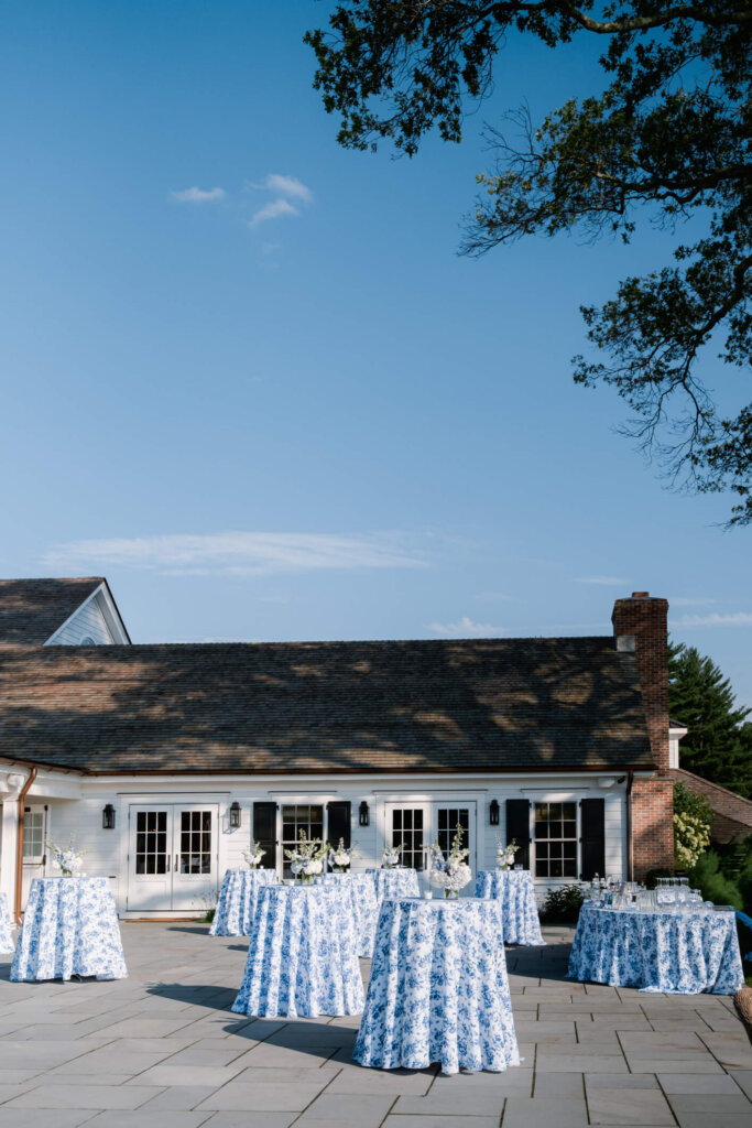 Bedford Golf and Tennis Club reception building exterior before the ceremony
