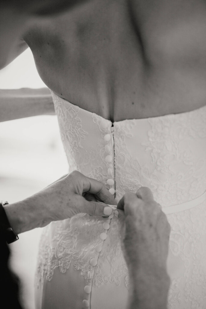 Wedding invitation and ring details for a Bedford Golf and Tennis Club wedding