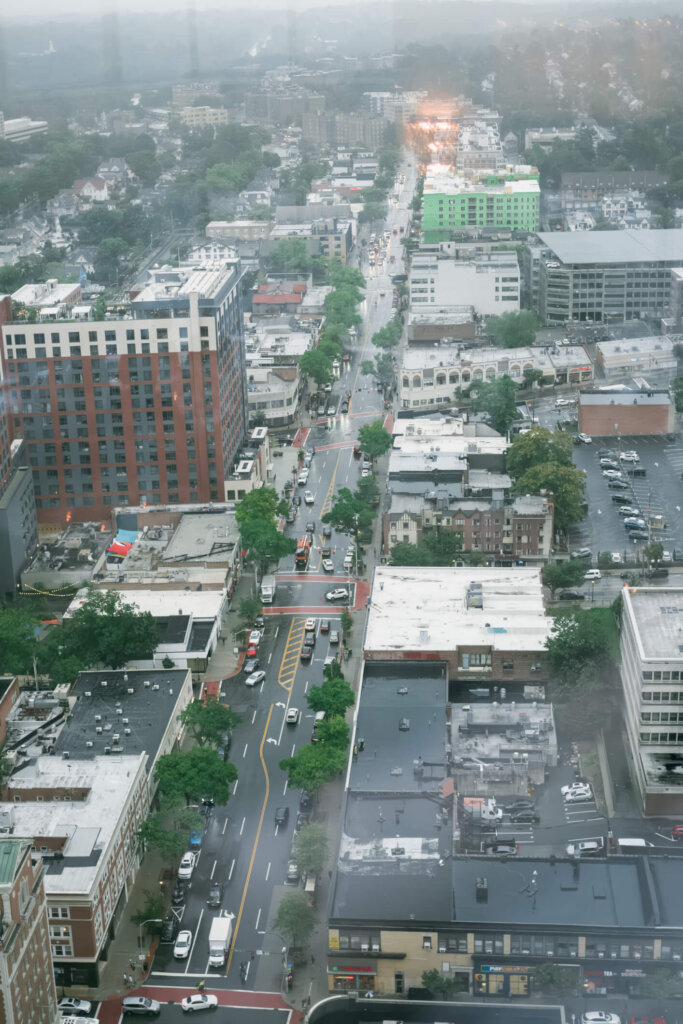 Aerial city view from the New York welcome dinner venue