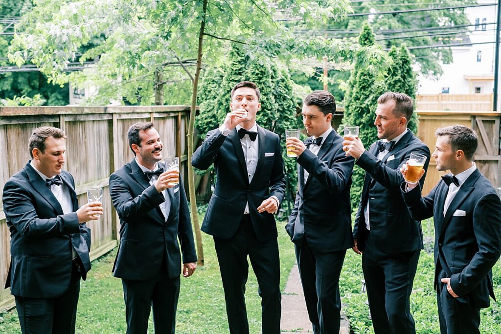 groomsmen toast new hope wedding