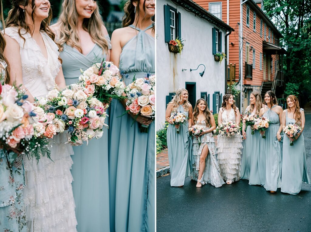 bridesmaids magical spring wedding carriage house of new hope