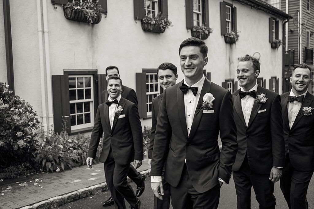 groomsmen magical spring wedding carriage house of new hope