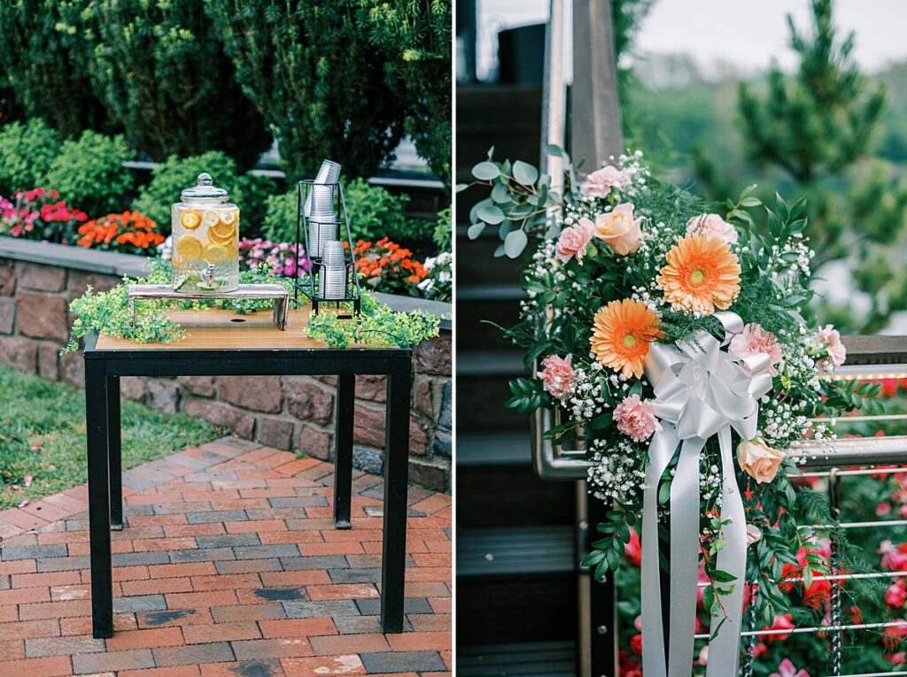 Florals and decor spring wedding at Stella of New Hope