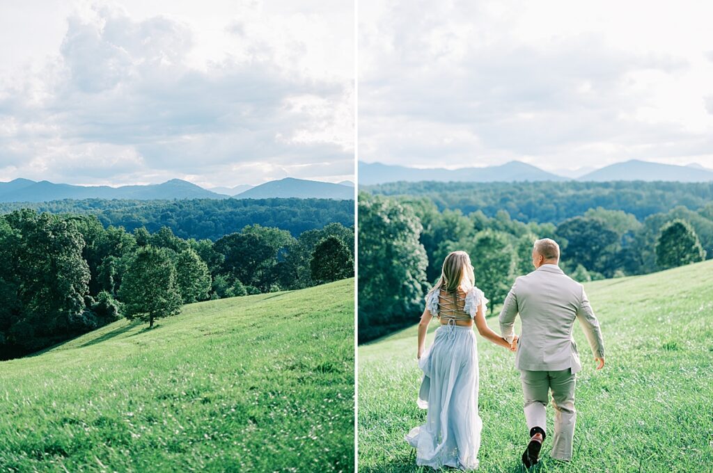 Dreamy Biltmore Estate Engagement Session featuring the couple and Biltmore's scenic beauty