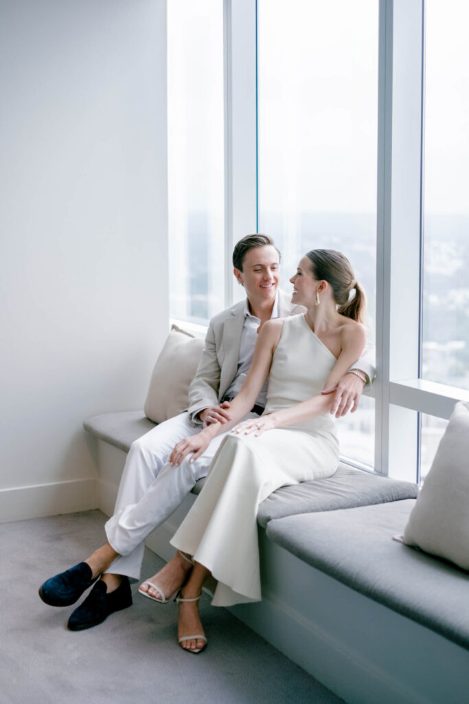 Bride & Groom portraits at Kanopi while they wait for their rehearsal dinner to begin